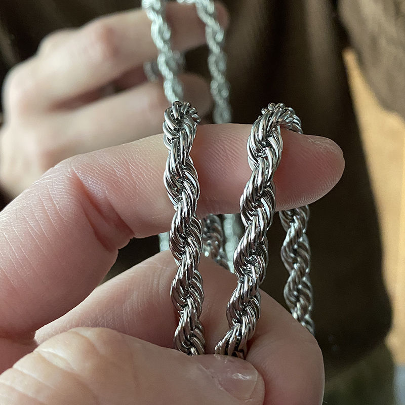 Huge Singapore Twist Chain Necklace Stainless Steel Rope Chains Silver Jewelry For Mens Women 8mm/6mm 24inch
Huge Singapore Twist Chain Necklace Stainless Steel Rope Chains Silver Jewelry For Mens Women 8mm/6mm 24inch
