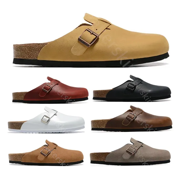 With Box Boost Shoes Top Designer Slippers Men Women Boston Casual Shoes Clogs Cork Flat Slippers Fashion Leather Slide outdoor Beach Sa AZE
With Box Boost Shoes Top Designer Slippers Men Women Boston Casual Shoes Clogs Cork Flat Slippers Fashion Leather Slide outdoor Beach Sa AZE