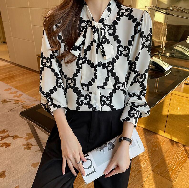 Lace-up Bow Letter Print Women Shirt Lantern Long Sleeve Chiffon Blouse V-Neck ggity French Button Versatile Base Layer Loose Casual, Black
Lace-up Bow Letter Print Women Shirt Lantern Long Sleeve Chiffon Blouse V-Neck ggity French Button Versatile Base Layer Loose Casual, Black