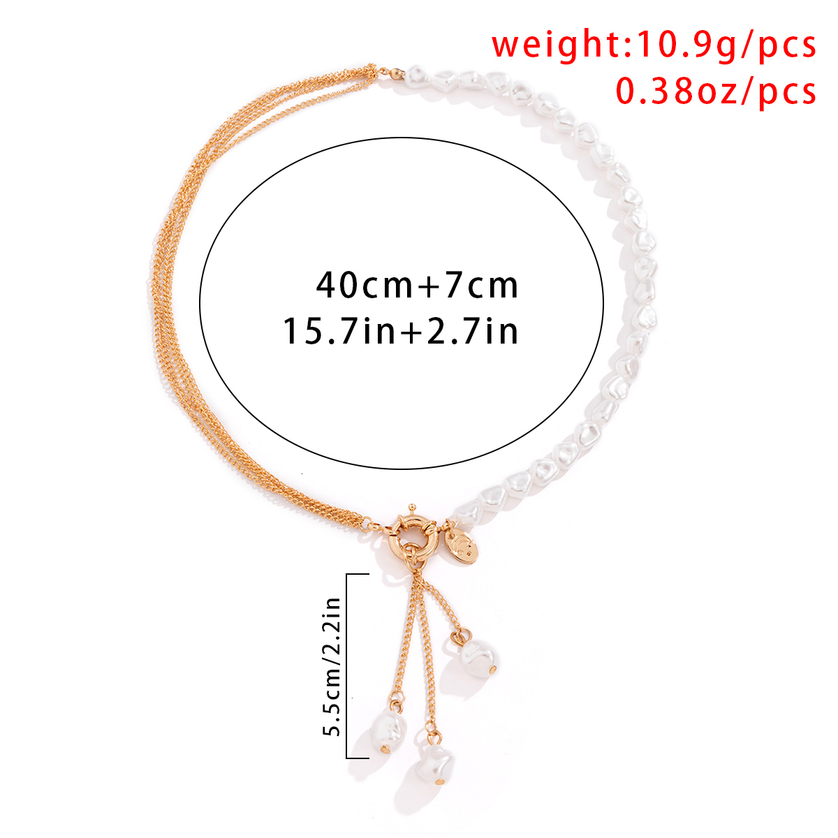 Strands Strings Baroque Simulated Pearls Long Tassel Pendant Necklace For Women Beaded Link Chain Trend Lariat Wedding Jewelry 230424