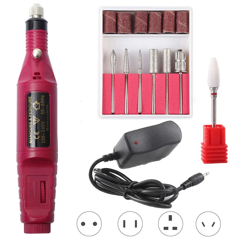 Nail Manicure Set Professional Electric Nail Drill Machine Pedicure Manicure Drill Set Milling Cutters Set Nail File 20000RPM Polishing Equipment 2311