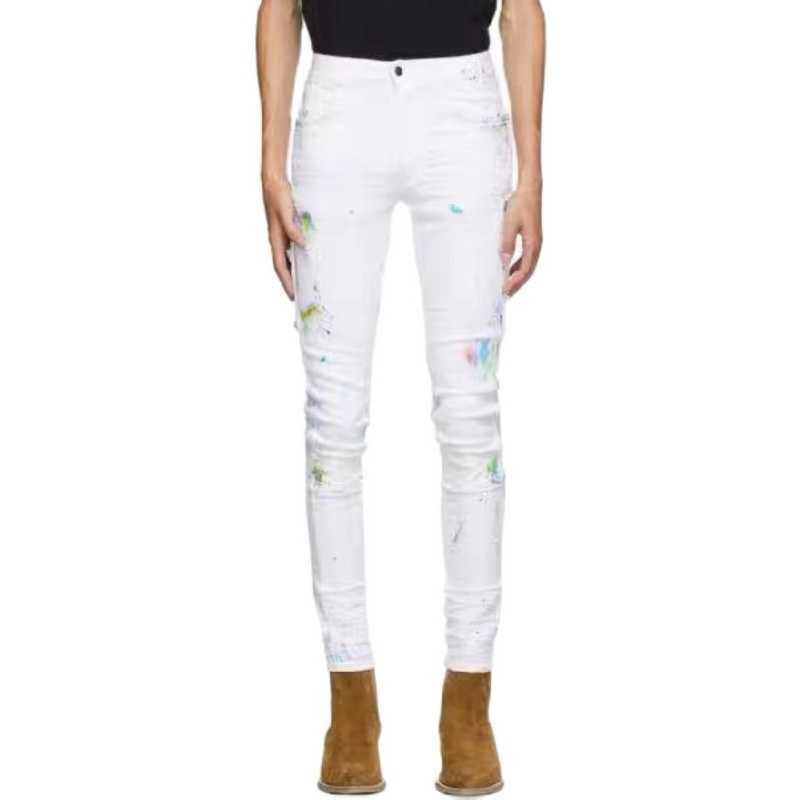Designer Clothing Luxury Casual Fashion Denim Pants Amiiri's New White Paint Colorful Speckle Ink Single Knife Cutting Workwear Jeans Men's Slim Fit Trend
Designer Clothing Luxury Casual Fashion Denim Pants Amiiri's New White Paint Colorful Speckle Ink Single Knife Cutting Workwear Jeans Men's Slim Fit Trend