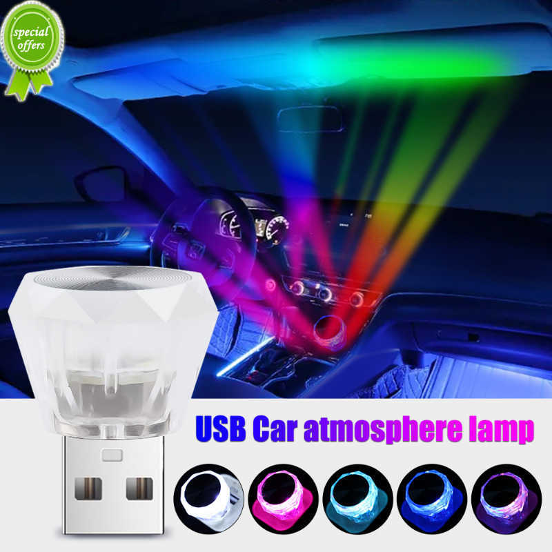Mini USB LED Car Ambient Light Portable USB Plug Interior Decorative Lamps Auto PC Computer Universal Atmosphere Bulb