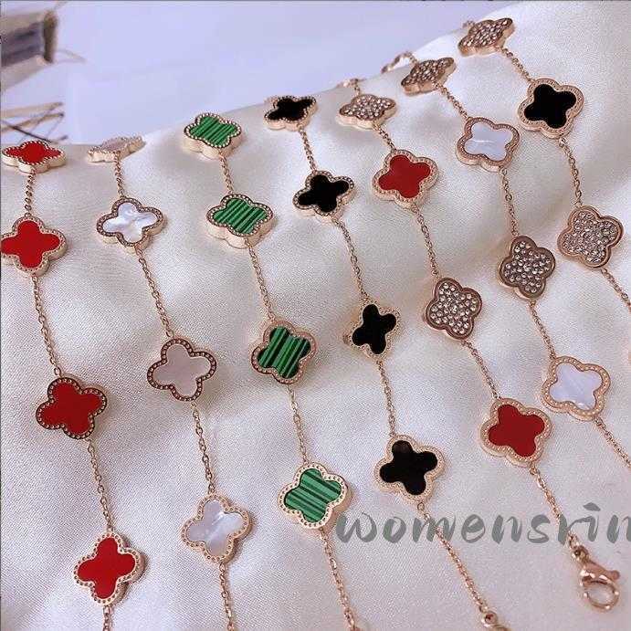 Fashion 4/four Leaf Clover chain Bracelets Charm Bangle Chain 18k Gold Agate Shell Mother-of-pearl for Women Girl Wedding Mother' Day
Fashion 4/four Leaf Clover chain Bracelets Charm Bangle Chain 18k Gold Agate Shell Mother-of-pearl for Women Girl Wedding Mother' Day
