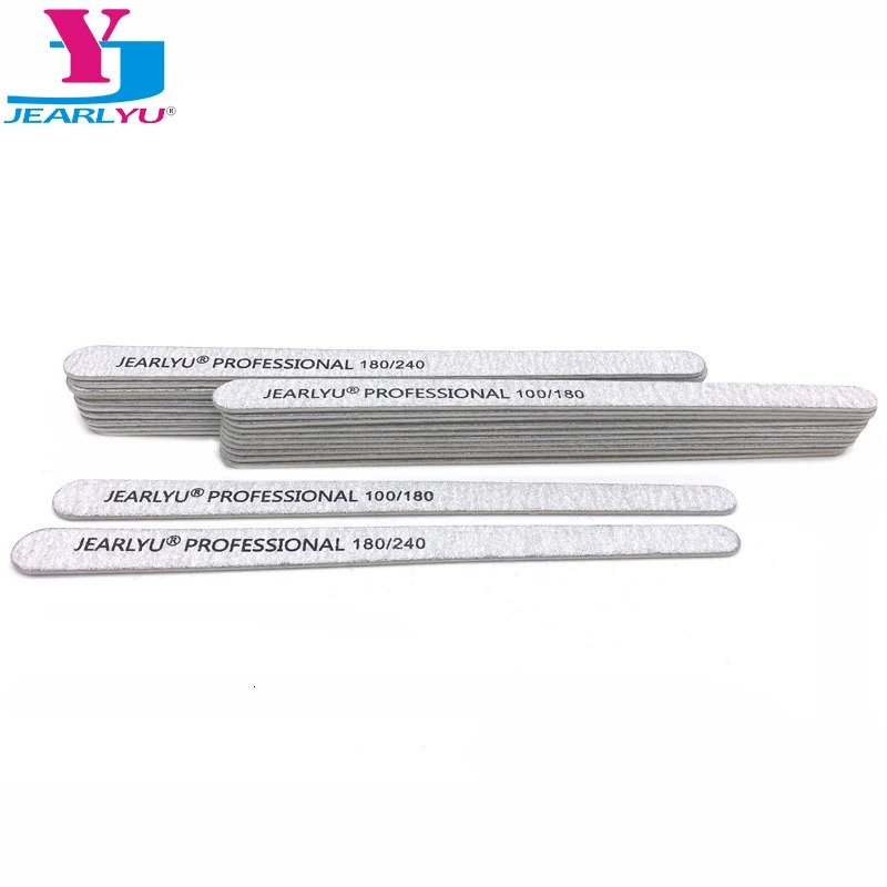 Nail Files 10 PcsLot Wooden Nail File 100180240 Grey Sandpaper Buffer Block Professional Pedicure Manicure Gel Polishing Files Tools Set 231123