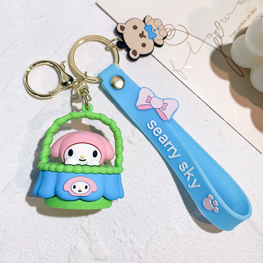 Fashion Kawaii Cat styles Character Jewelry KeyChains Backpack Car Fashion Key Ring Accessories kids gift