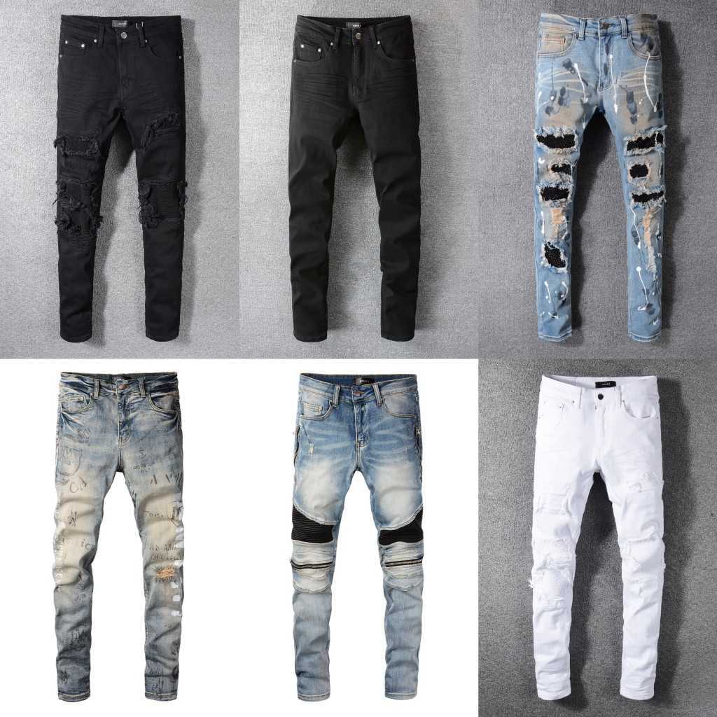 Designer Clothing Denim Pants Amiiri 2023 New Trend Fashion Slim Fit Small Foot Elastic Hole Patch Jeans Men's Amiiri Distressed Ripped Skinny jeans for sale, 606 blue
Designer Clothing Denim Pants Amiiri 2023 New Trend Fashion Slim Fit Small Foot Elastic Hole Patch Jeans Men's Amiiri Distressed Ripped Skinny jeans for sale, 606 blue