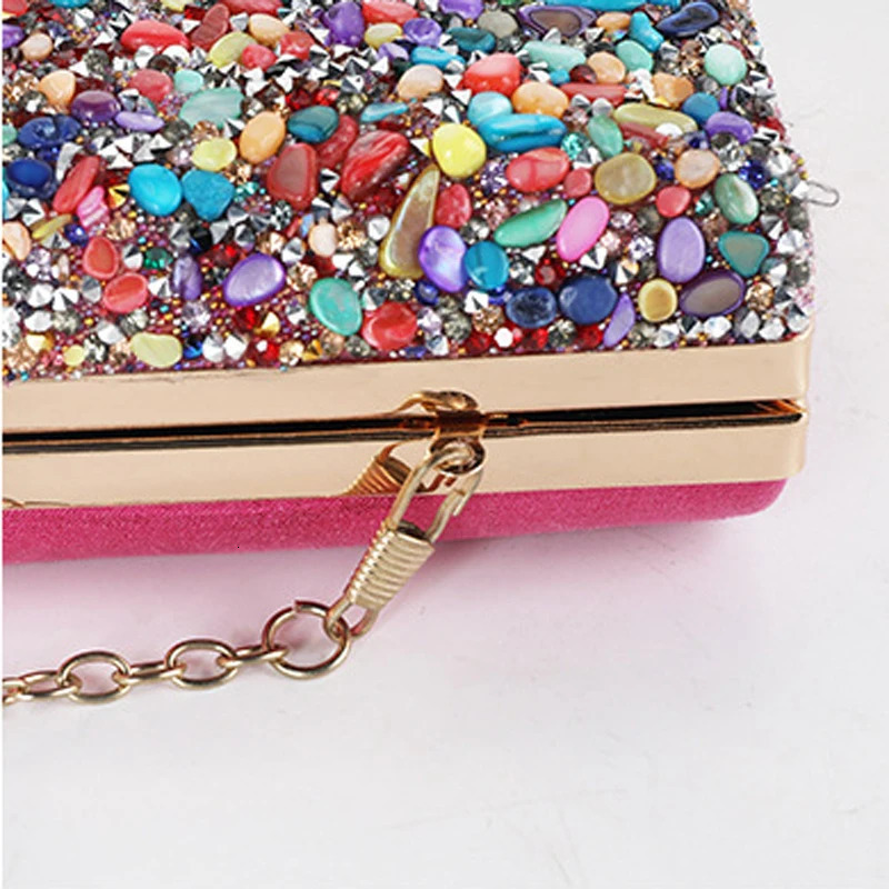 Evening Bags Pink Ladies Clutch Bag Women Party Purse Shell Decoration Crossbody MultiColor Handbag 231123