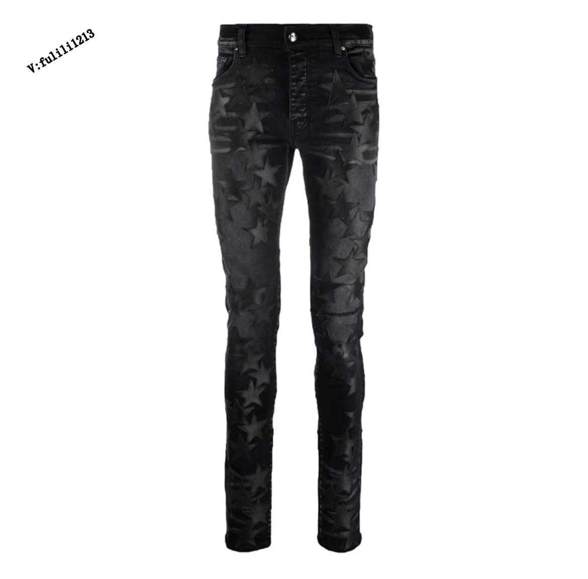 Designer Clothing Luxury Casual Fashion Denim Pants Fashion Brand Amiiri Wornout Star Print Black High Street Jeans with Torn Holes Autumn Winter Slp for Both Men Wom
Designer Clothing Luxury Casual Fashion Denim Pants Fashion Brand Amiiri Wornout Star Print Black High Street Jeans with Torn Holes Autumn Winter Slp for Both Men Wom