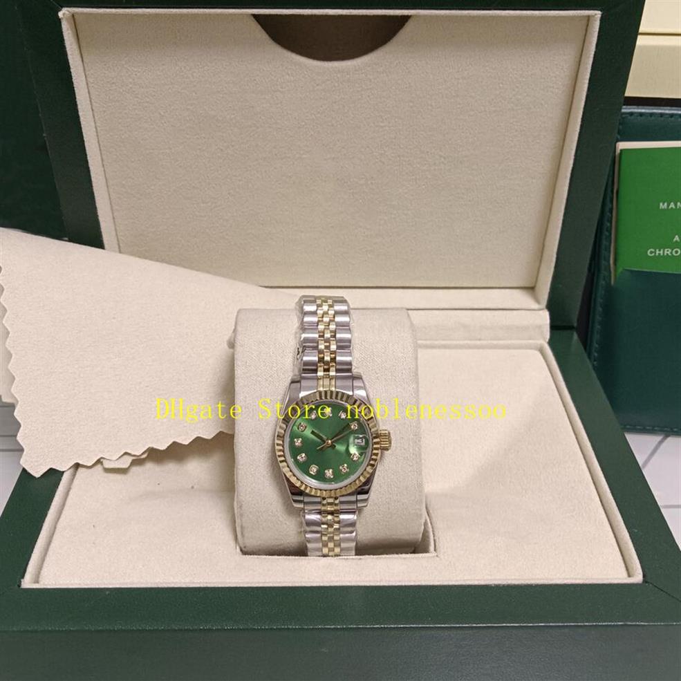 12 Style Real Po With Box Women Watch Ladies 26mm 18k Yellow Gold Steel Green Diamond Dial Women's Bracelet Lady Automatic295j, 03
12 Style Real Po With Box Women Watch Ladies 26mm 18k Yellow Gold Steel Green Diamond Dial Women's Bracelet Lady Automatic295j, 03