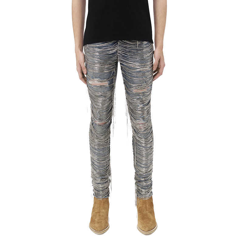 Designer Clothing Luxury Casual Fashion Denim Pants Amiiri High Street Slp Broken Chain Elastic Fashion Trend Slim Fit Mens Jeans Trend Distressed Ripped Skinny Mot, Light blue
Designer Clothing Luxury Casual Fashion Denim Pants Amiiri High Street Slp Broken Chain Elastic Fashion Trend Slim Fit Mens Jeans Trend Distressed Ripped Skinny Mot, Light blue