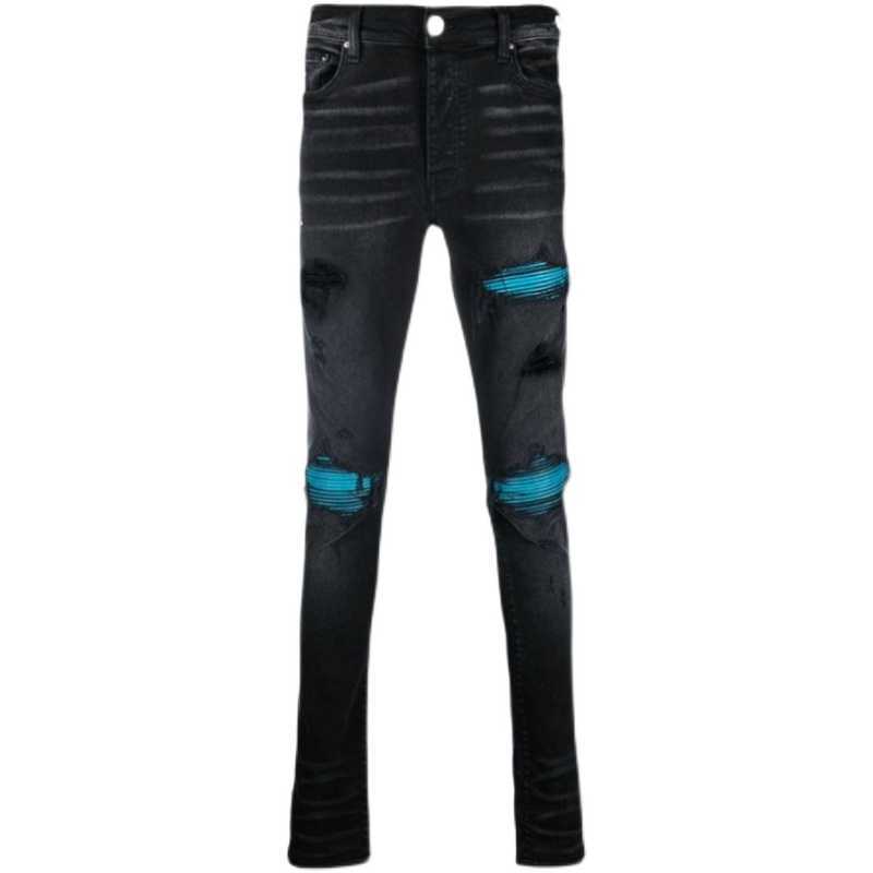 Designer Clothing Luxury Casual Fashion Denim Pants Amiiri Spring summer New Patchwork Distressed Jeans with Distressed Holes Mens High Street Slp Slim Fitting Sma, Black
Designer Clothing Luxury Casual Fashion Denim Pants Amiiri Spring summer New Patchwork Distressed Jeans with Distressed Holes Mens High Street Slp Slim Fitting Sma, Black