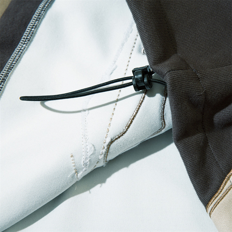 Men's Hoodies Sweatshirts Fewq Y2k Men's Hoodie High Street Stitching Colorful Embroidery Men's Sweatshirt Harajuku Pullovers Summer Fa