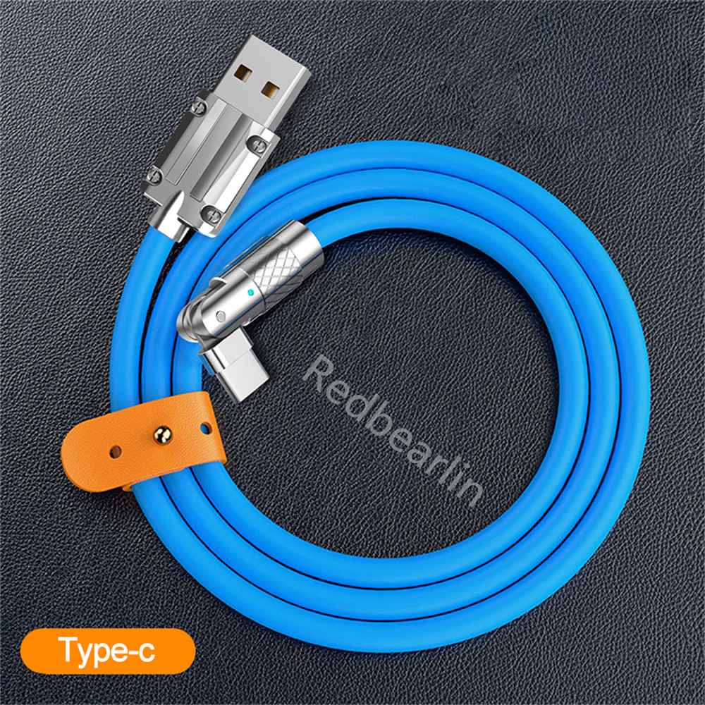 120W 6A Fast Charge Cables 180-degree Rotation Type c USb-C Micro TPE Alloy Cable For Samsung Galaxy s10 S20 S23 htc huawei android phone