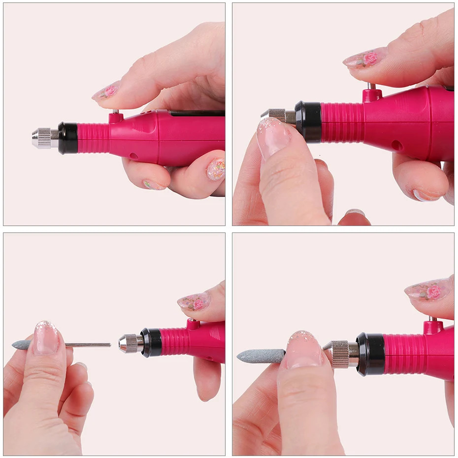 Nail Manicure Set Professional Electric Nail Drill Machine Manicure Milling Cutter Nail Drill Bits Files Polisher Sander Gel Polish Remover Tools 2311