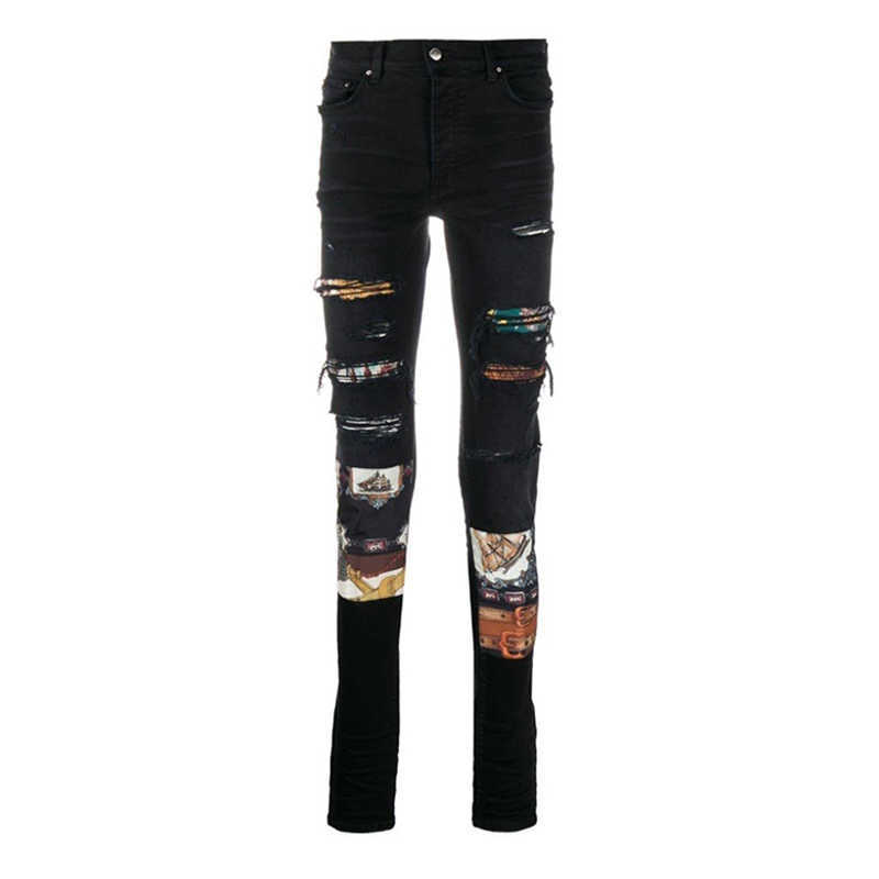 Designer Clothing Luxury Casual Fashion Denim Pants Amiiri Autumn Fashion Slim Fit Applique Tight Fit Fashion Versatile Tears Slp Trendy Men's Jeans High Street, Black
Designer Clothing Luxury Casual Fashion Denim Pants Amiiri Autumn Fashion Slim Fit Applique Tight Fit Fashion Versatile Tears Slp Trendy Men's Jeans High Street, Black