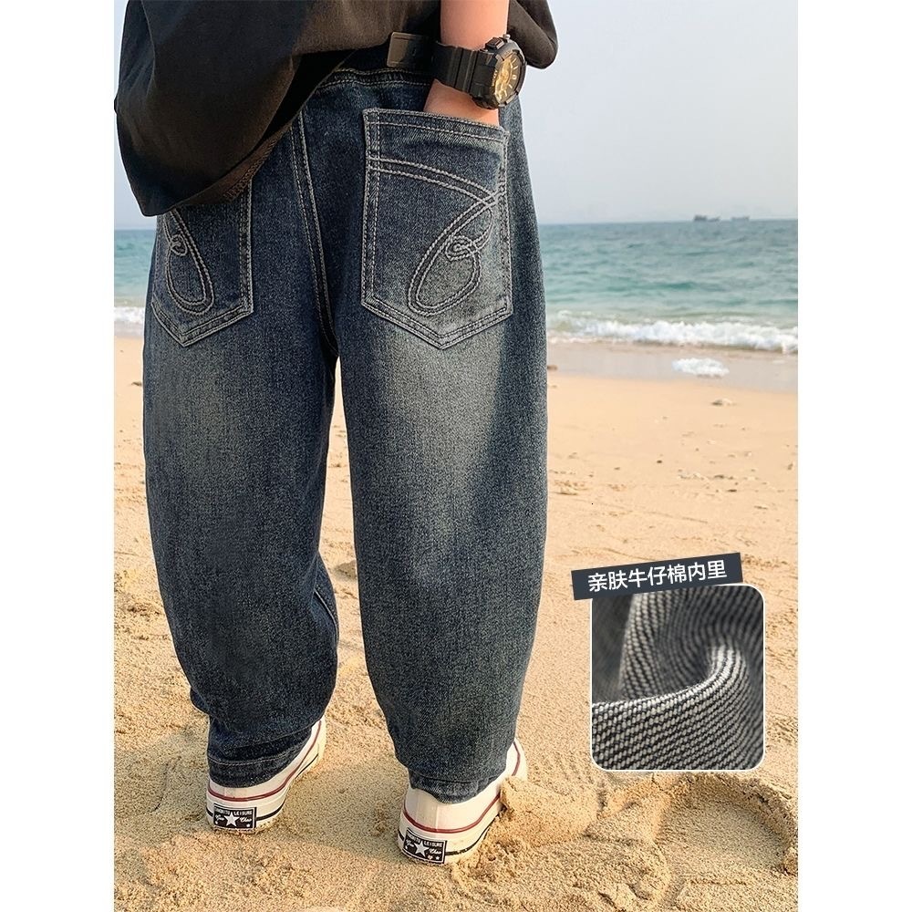 Jeans Spring Boys Casual Jeans Children Denim Ripped Jeans 3 4 5 6 7 8 9 10 11 12 years Kids Trousers Clothes Harem Pants Bagg 230424