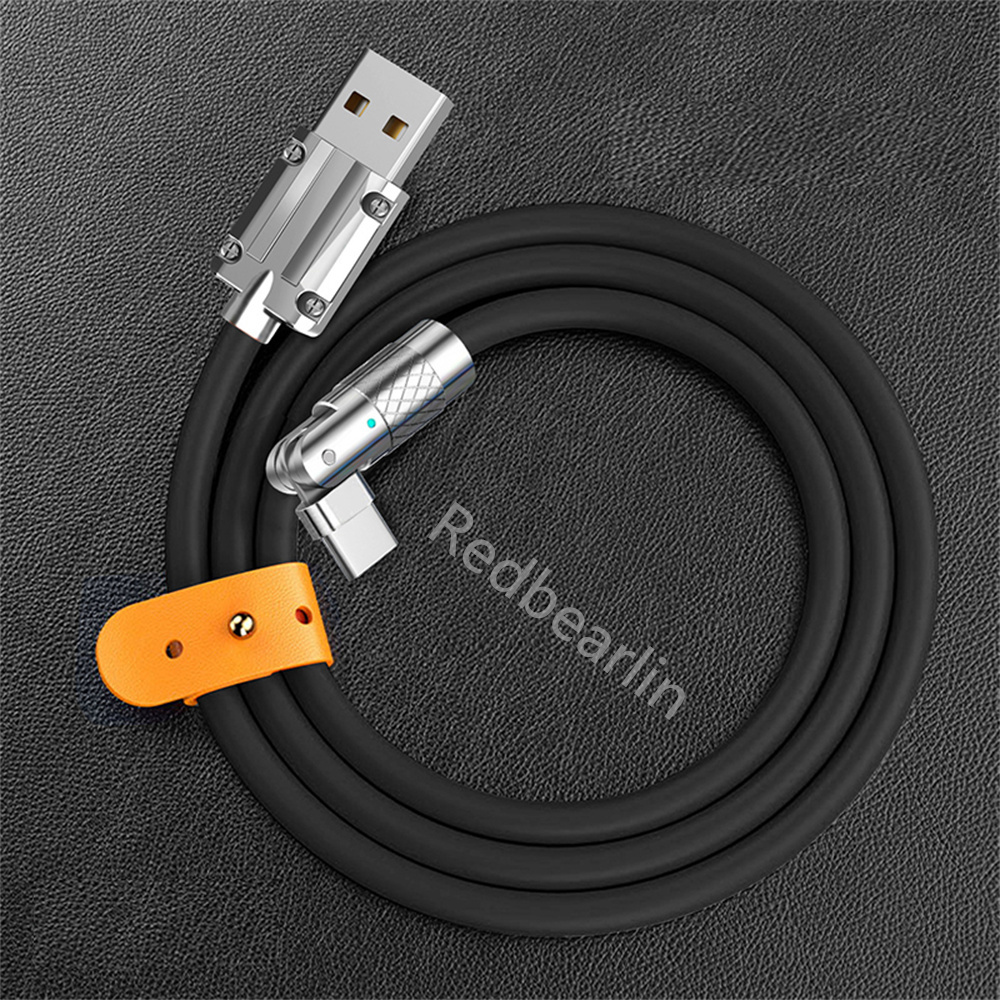120W 6A Fast Charge Cables 180-degree Rotation Type c USb-C Micro TPE Alloy Cable For Samsung Galaxy s10 S20 S23 htc huawei android phone
