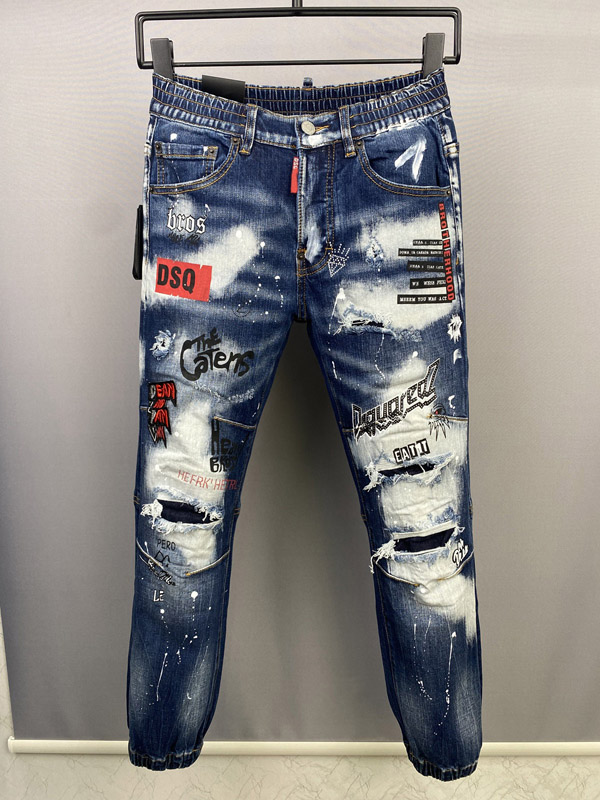 Men's Jeans DSQ GOYAR trousers shorts trunks Rhude Short Designers trousers Motion D2 Beach Distressed Ripped Bikers Man Luxury Designer B3