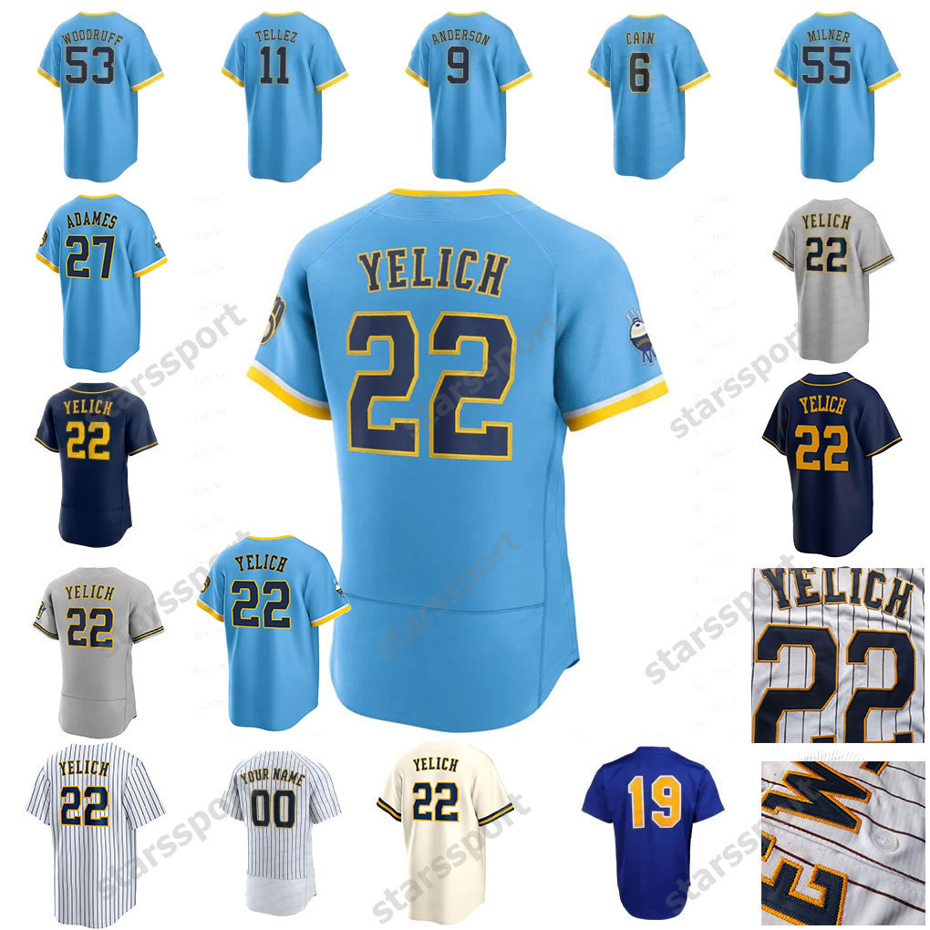 22 Christian Yelich Jersey Willy Adames Luis Urias Contreras Rowdy Tellez Corbin Burnes Counsell Hiura Woodruff Yount Mitchell Perkins Top Embroidery Jersey, As shown in illustration1
22 Christian Yelich Jersey Willy Adames Luis Urias Contreras Rowdy Tellez Corbin Burnes Counsell Hiura Woodruff Yount Mitchell Perkins Top Embroidery Jersey, As shown in illustration1