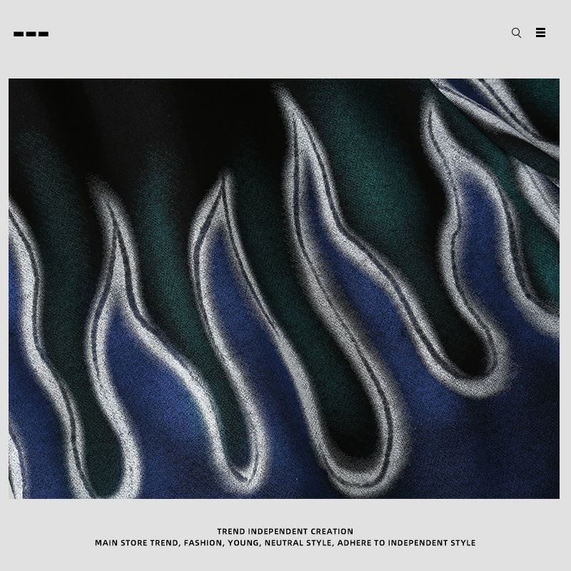 Men's Shorts Men's Summer Shorts Street Clothing Men's Y2k Shorts Tie Dye Flame Casual Shorts Men's Fashion Hip Hop Loose Five Poi