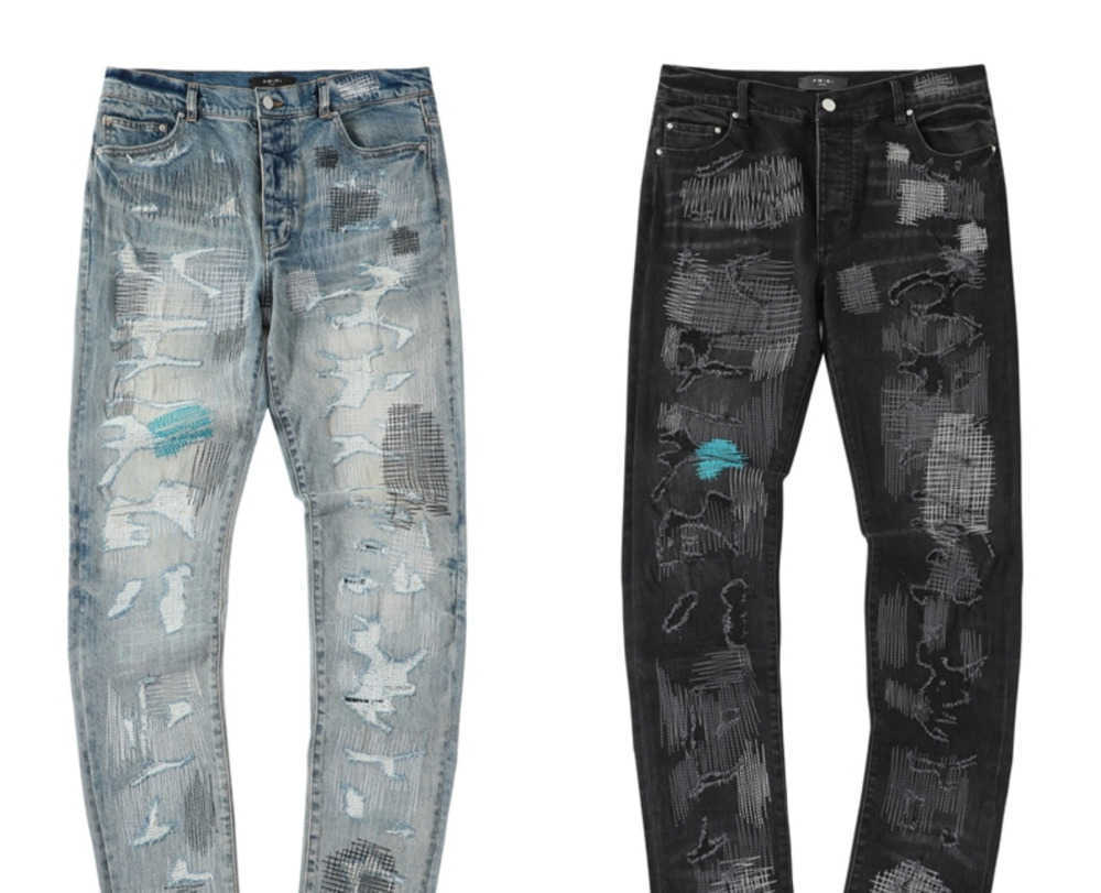 Designer Clothing Luxury Casual Fashion Denim Pants Amiiri Amiiri Embroidery Boro Damaged Worn Out High Street JeansUc85 Distressed Ripped Skinny Motocycle Rock S, Black
Designer Clothing Luxury Casual Fashion Denim Pants Amiiri Amiiri Embroidery Boro Damaged Worn Out High Street JeansUc85 Distressed Ripped Skinny Motocycle Rock S, Black
