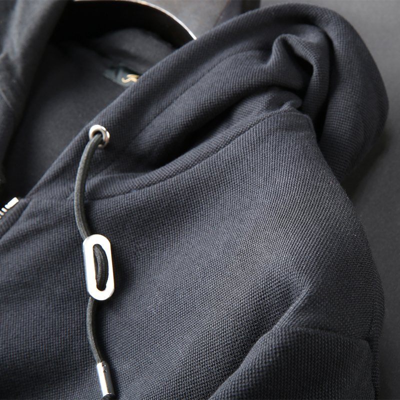 Men's Tracksuits JSBD heavy quality goods spider embroidery knitting contrast color autumn winter thick men's hooded casual sports suit 2304