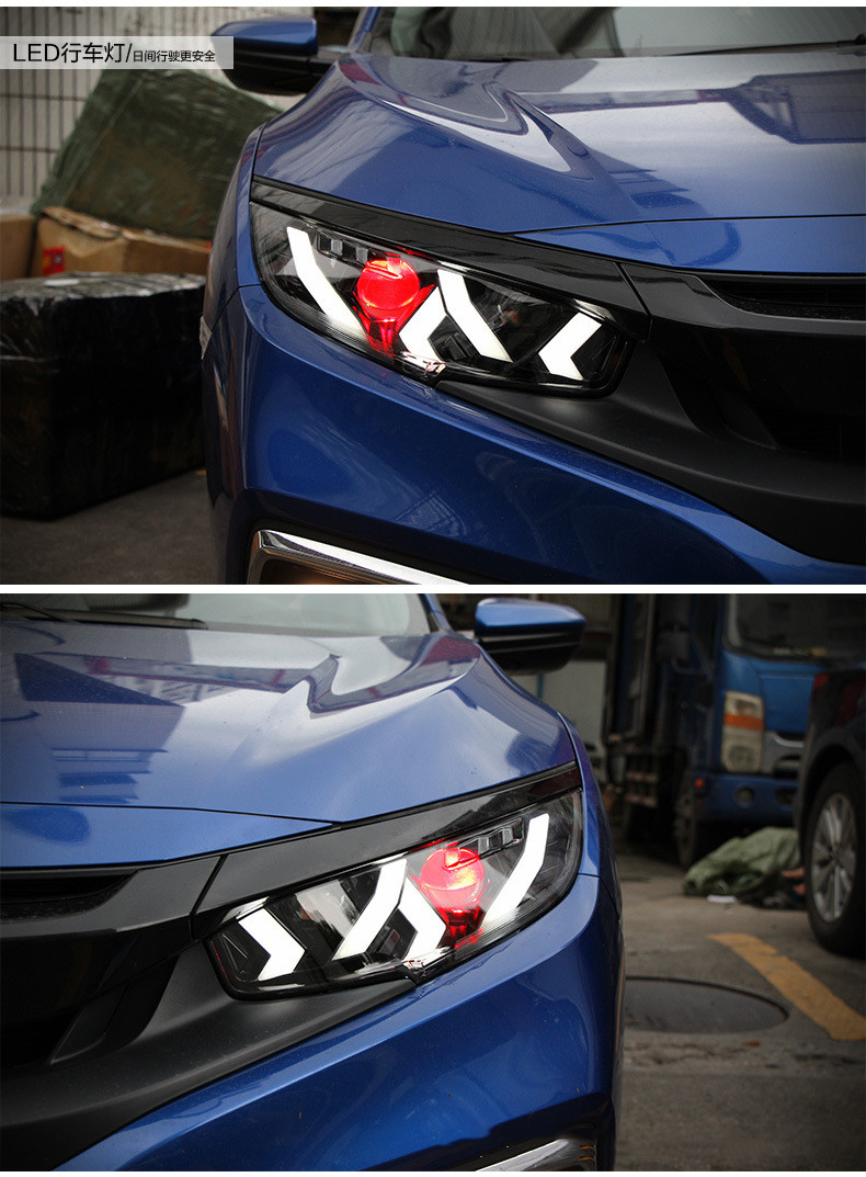 For Honda CIVIC G10 Upgrade Lamborghini Style LED Headlamp Assembly LED Daytime Running Light Streamer Turn Signal