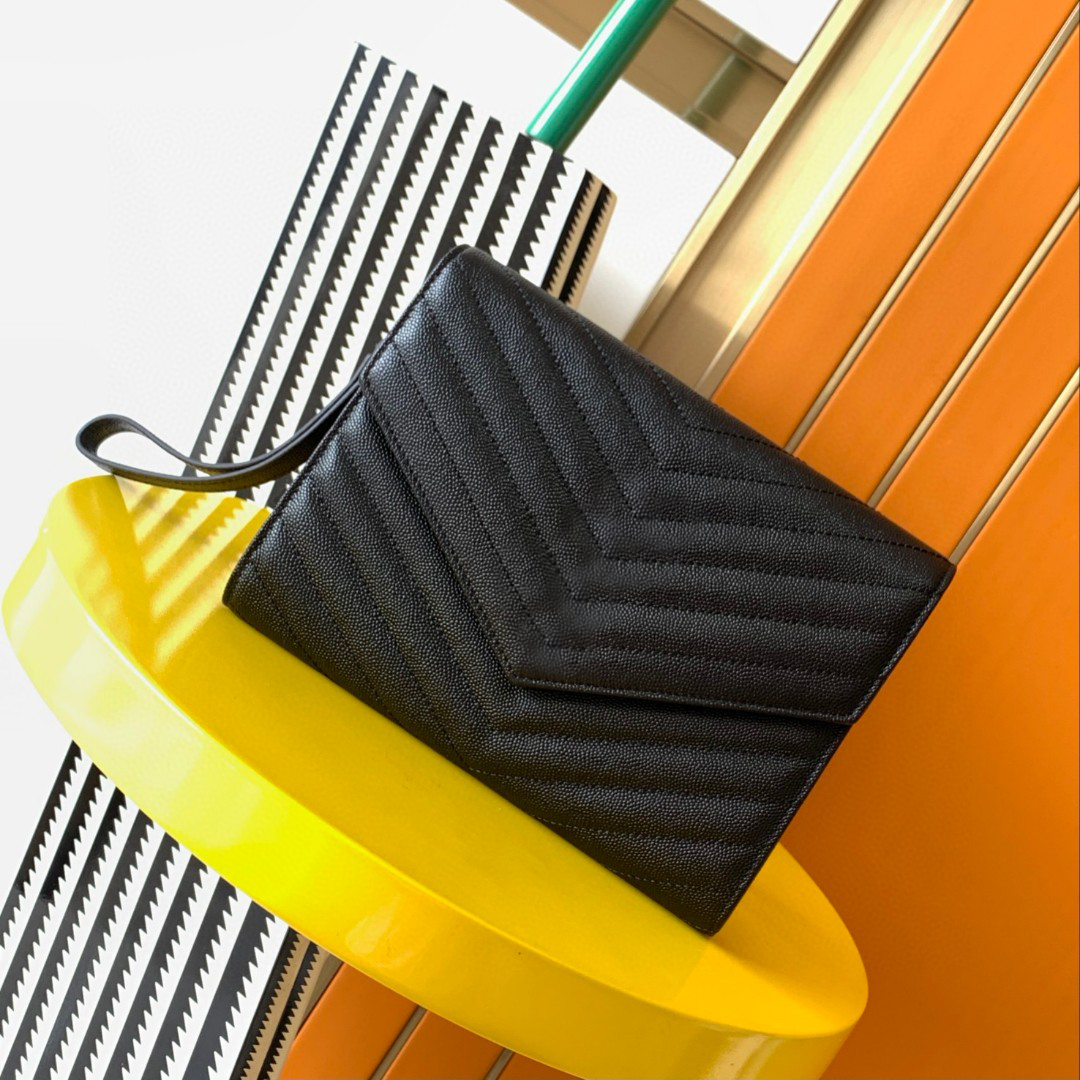 7A Clutch Designer Bags Genuine Cowhide Caviar Leather Purse Plain Handbags Classic Style