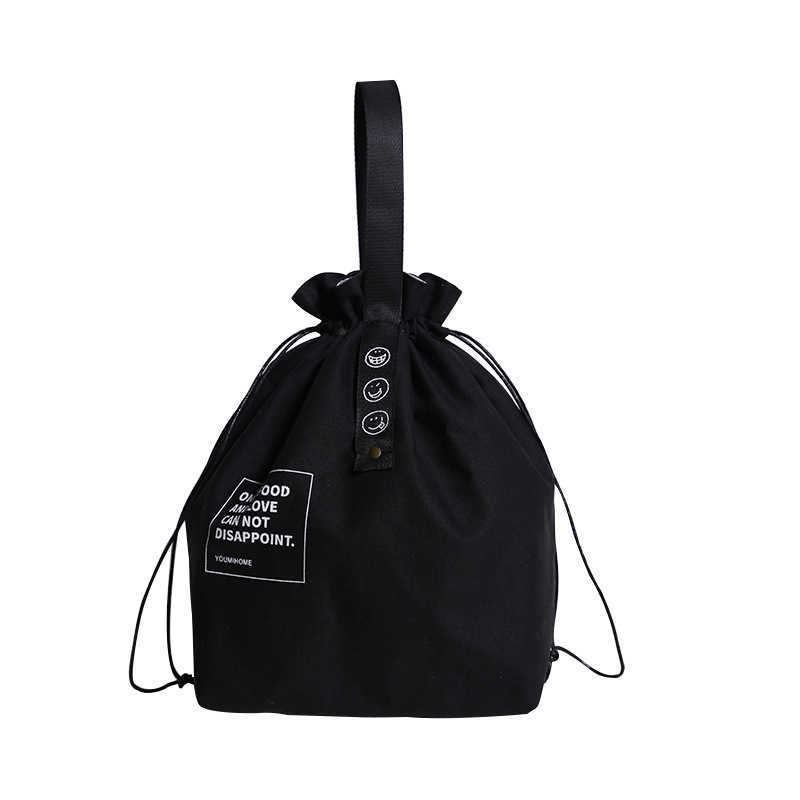 Ice Packs/Isothermic Bags Lunch Bag Canvas Drawstring Thermal Insulation and Cold Storage High Capacity Camping Student Office Worker J230425