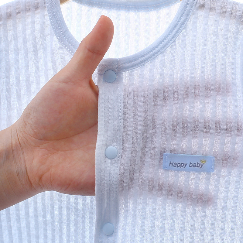 Rompers born Baby Clothes Summer Thin Rompers Infant Baby Boys Girls Soft Cotton Jumpsuit Ir Conditioning Ha Clothes Pajamas Onesie 230425