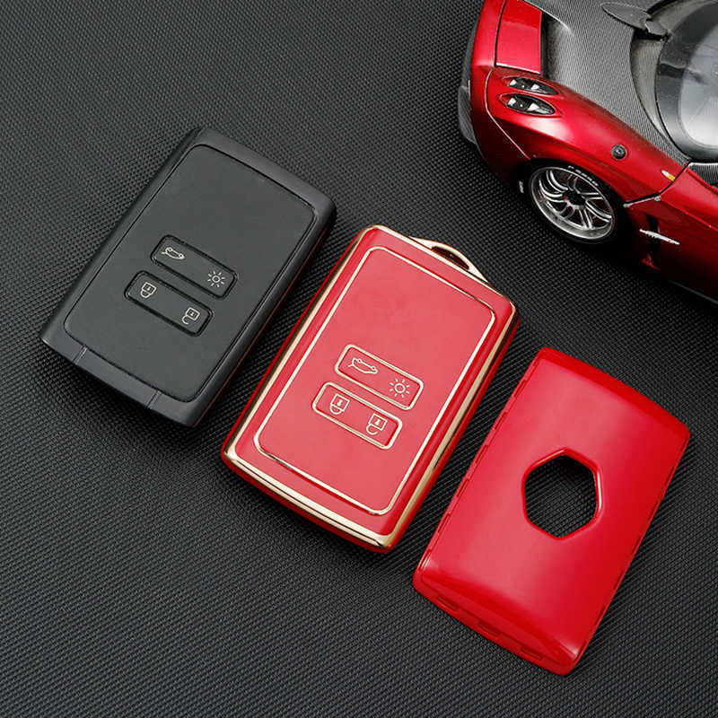 NEW TPU Car Key Case Full Cover for Renault Koleos Kadjar Megane Talisman Captur Espace Clio 2016-2019 4 Button Accessories