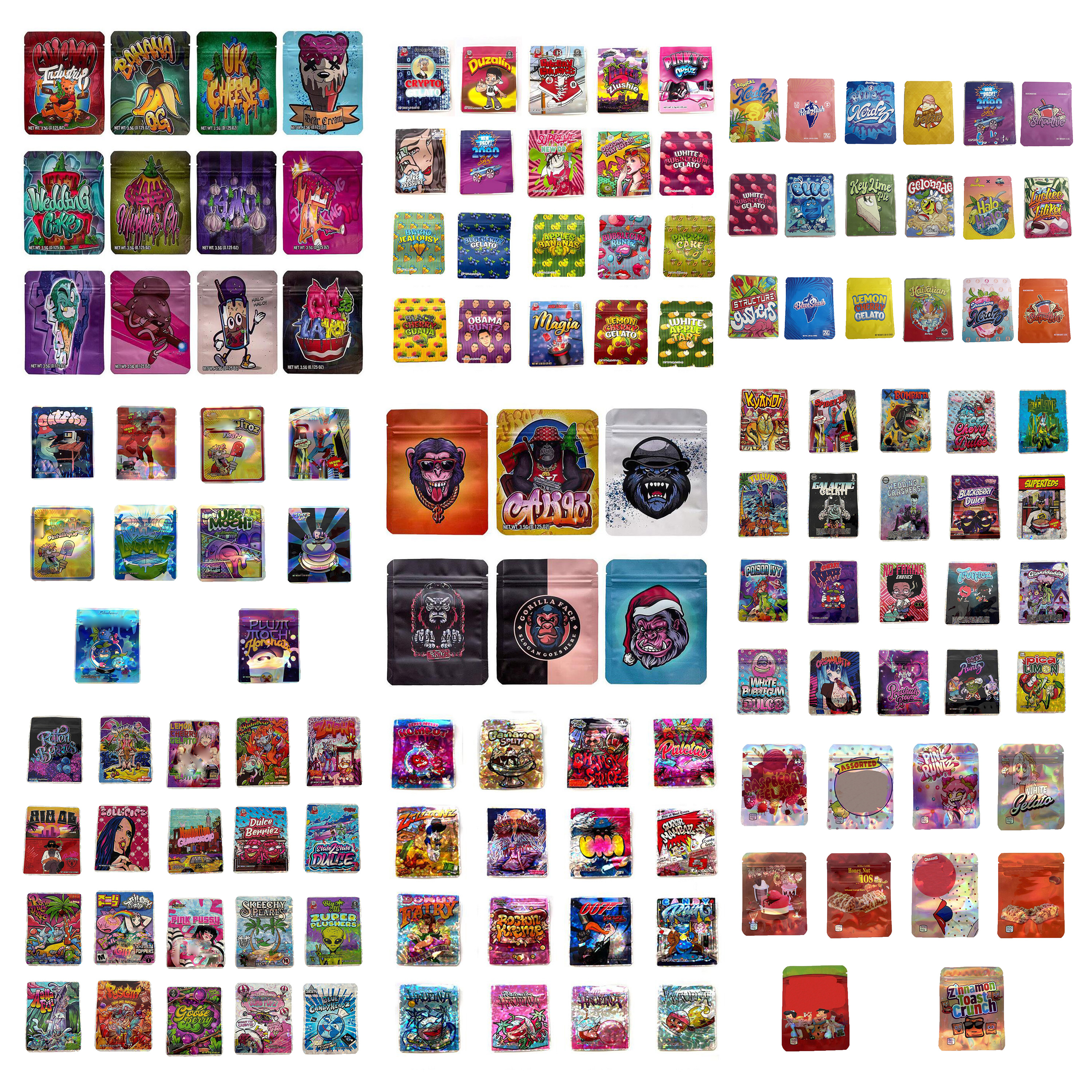 50 Kinds of Backpack Boyz Bags Resealable Smell Proof Bags sweet potato pie tien piss gummy Cap Italian Ice Edibles Packaging
50 Kinds of Backpack Boyz Bags Resealable Smell Proof Bags sweet potato pie tien piss gummy Cap Italian Ice Edibles Packaging