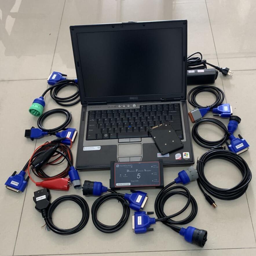 A+ DPA5 HD Heavy Duty Truck Diagnostic Tool Professional Full System 24V OBD2 with D630 Laptop car accesorries auto tools