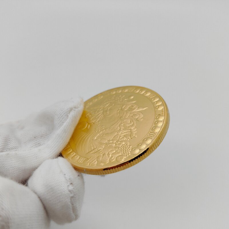 Wholesale 12 Constellations Gold Plated Physical Commemorative Coin Collectible Gift Antique Commemorative Coins Party Favor gift