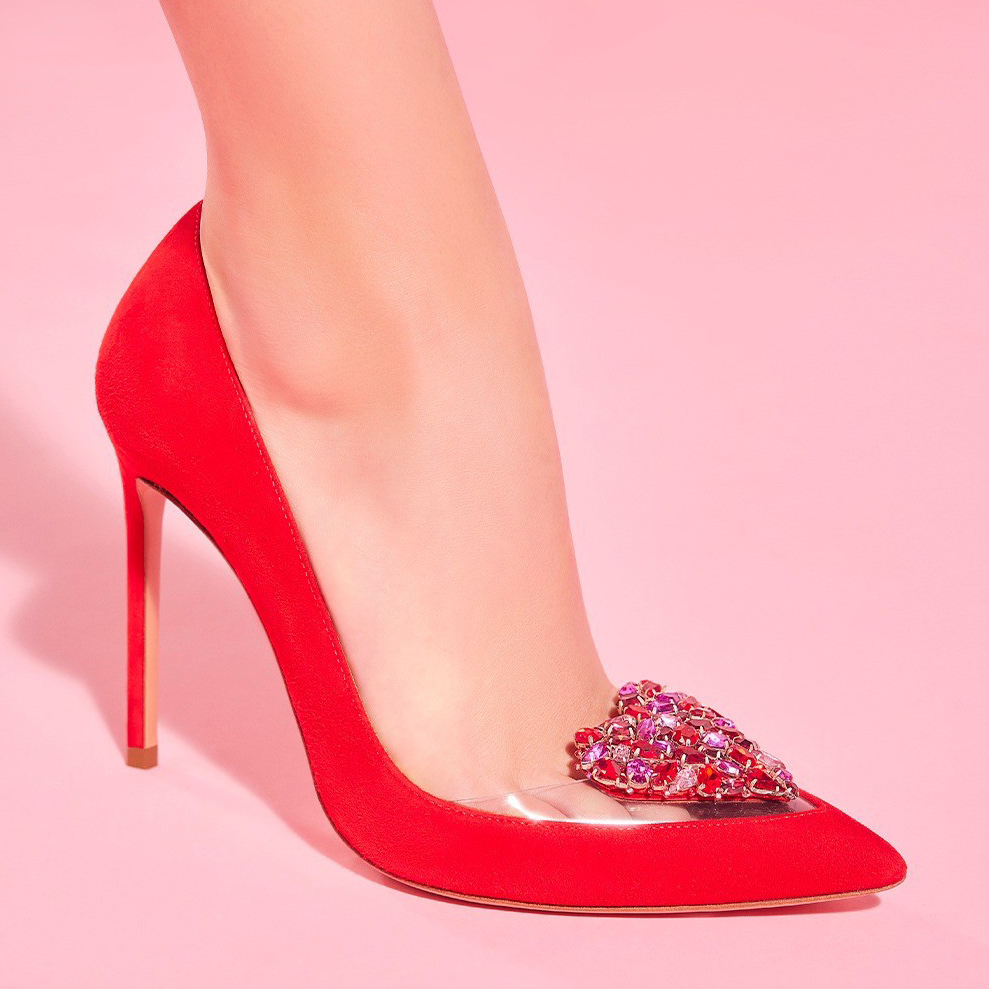 Red Dress Shoes Designer crystal Rhinestone Button womens Slingback Soft cashmere leather stiletto heel sandal 10cm high heeled pointed toes shoe 35-42, Black
Red Dress Shoes Designer crystal Rhinestone Button womens Slingback Soft cashmere leather stiletto heel sandal 10cm high heeled pointed toes shoe 35-42, Black