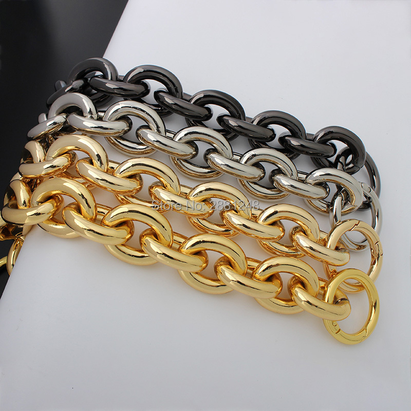 Bag Parts Accessories 27mm k gold thick round aluminum chainring Light weight bags strap bag parts handles easy matching Accessory Handbag Straps 2304