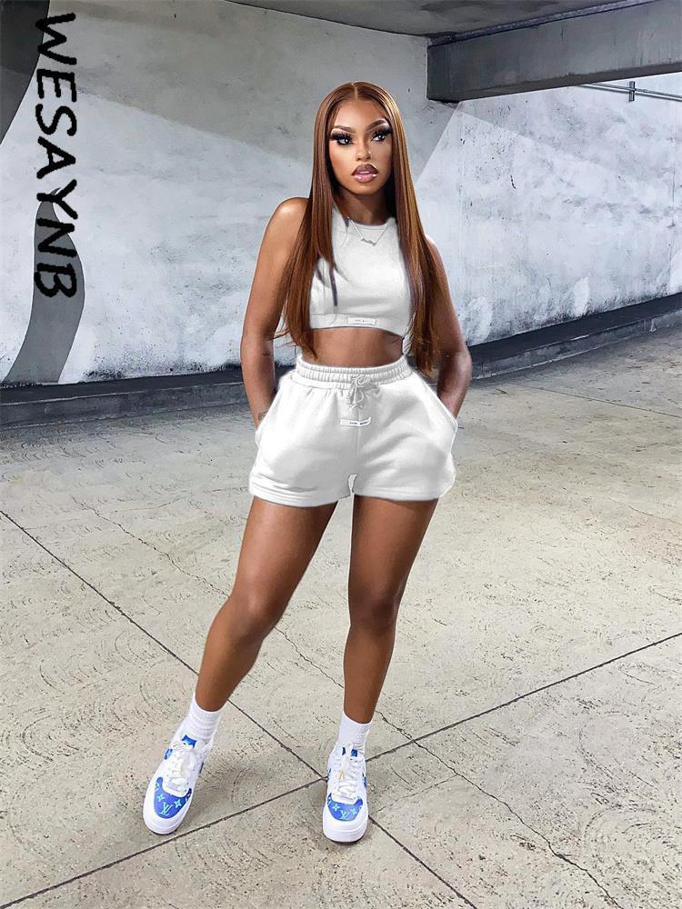 Women's Tracksuits Matching Set 2-Piece Pants Crop Top Pink Sports Wear Activity Short Sleeve 230424