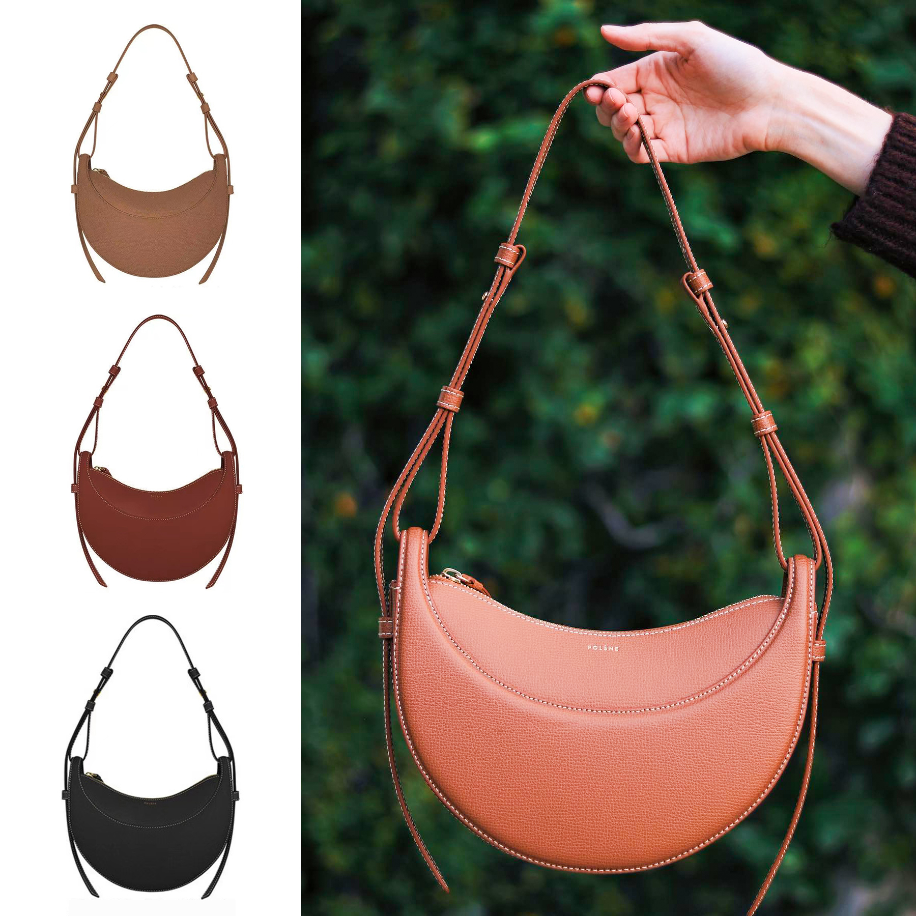 Fashion Polene Numero dix half moon bag Smooth Genuine Leather polenes cyme Luxury handbag Designer tote bag Crossbody Womens men Hobo toiletry clutch Shoulder bags, Burgundy
Fashion Polene Numero dix half moon bag Smooth Genuine Leather polenes cyme Luxury handbag Designer tote bag Crossbody Womens men Hobo toiletry clutch Shoulder bags, Burgundy