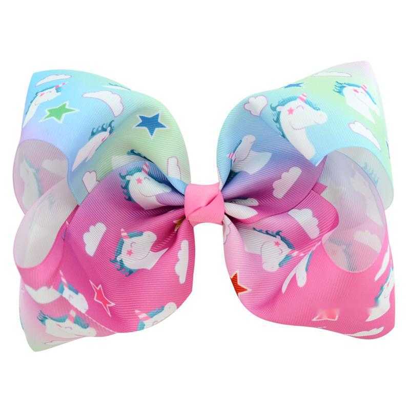 hairpin Baby 8Inches Girls Cute colorful Bows Kids hair Clips Children ribbon Bubble Bow Accessory Animal Stripe Hairpins KFJ194558