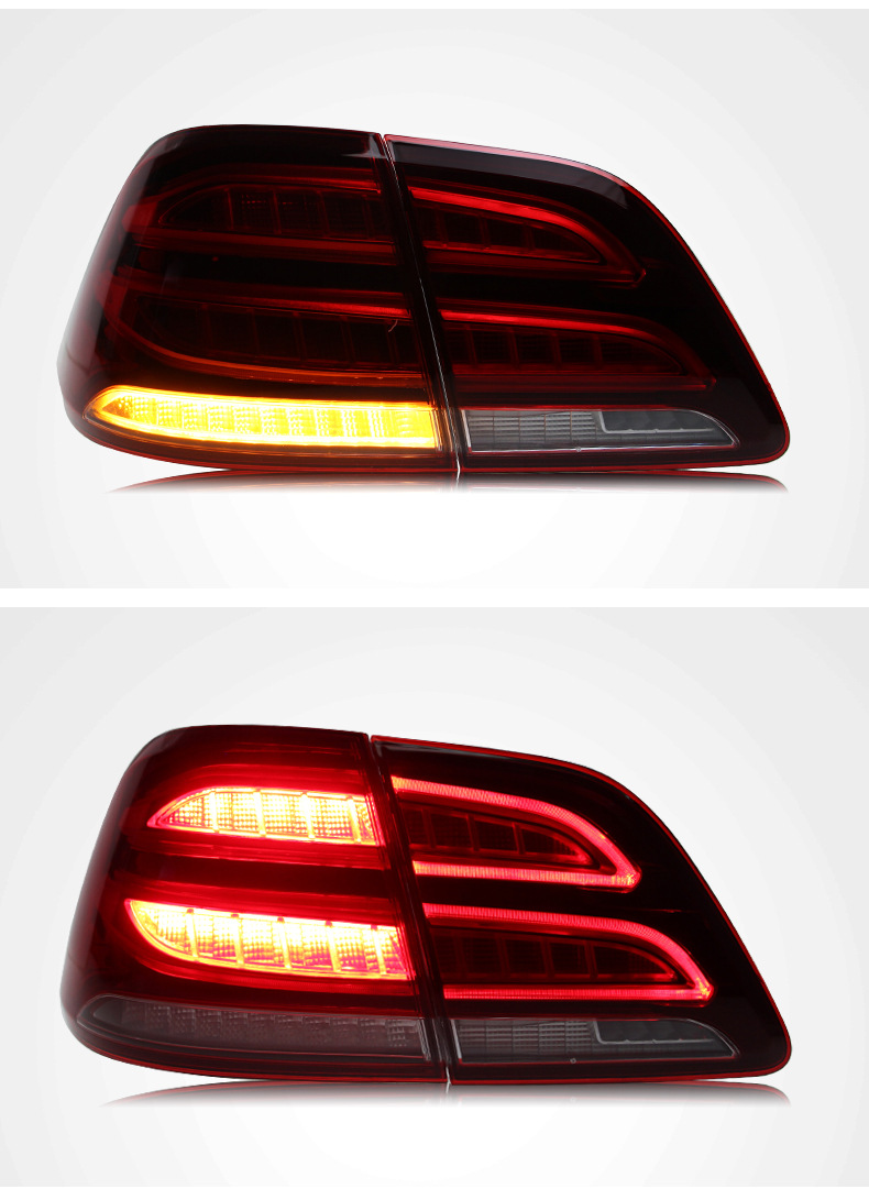 Car LED Highlight Taillights For BENZ ML300 ML350 20 12-20 15 Upgrade GLE Full LED Brake Signal Running Taillight Assembly
