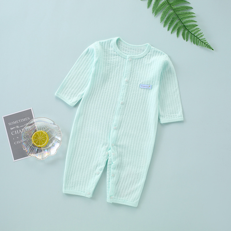 Rompers 57422 Baby Jumpsuit Boys Girls Long Sleeved Romper Cotton Cute Clothes L230215 230425