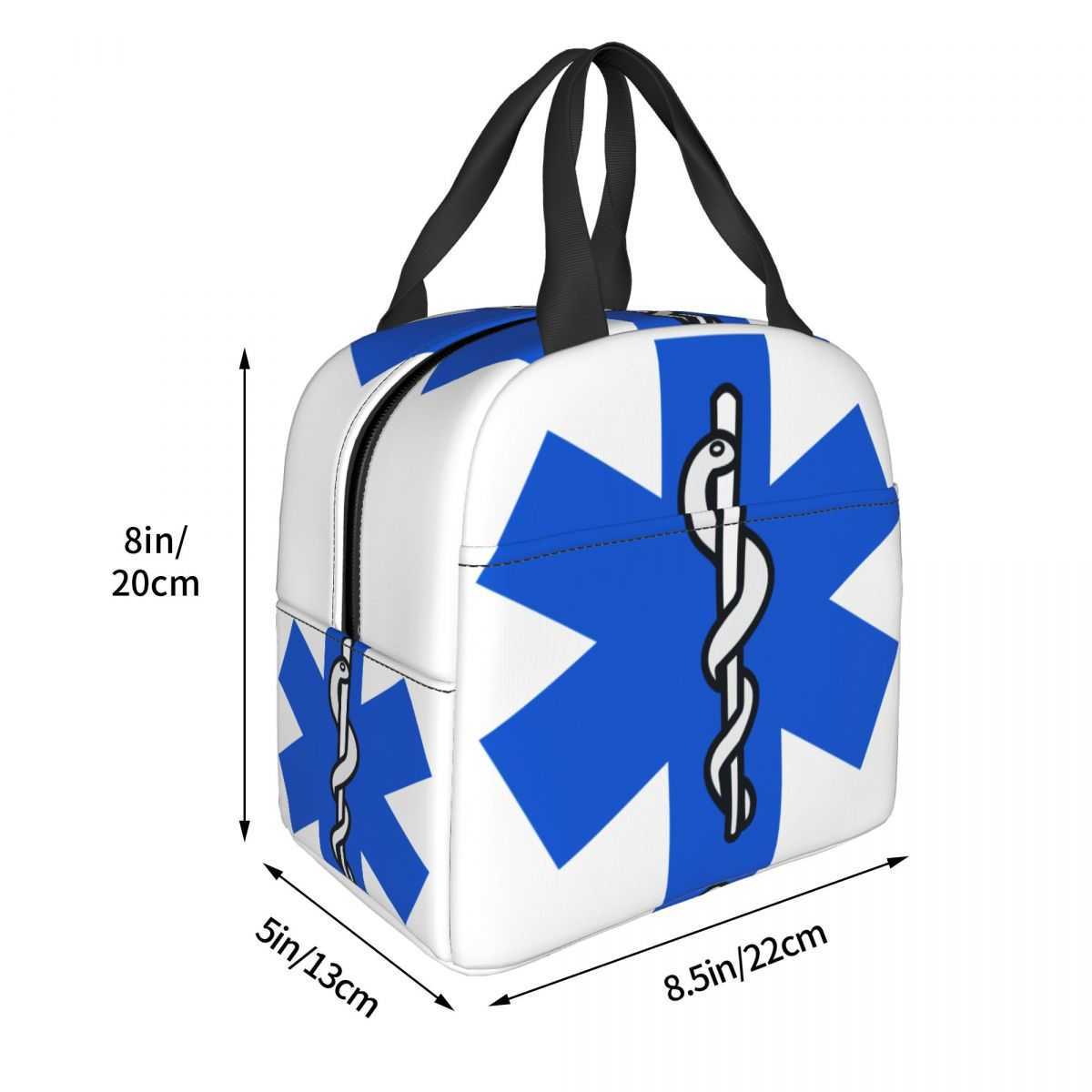 Ice Packs/Isothermic Bags Emt Star Of Life Insulated Lunch Bags Women Paramedic Doctor Ambulance Resuable Thermal Cooler Bento Box Kids School Childre