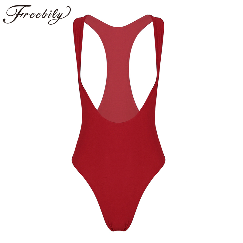 Womens Jumpsuits Rompers Women Bodystocking Sleeveless Open Chest High Cut Catsuit Solid Color Leotard Bodysuit Thong Swimsuit Sexy Clubwear 230424