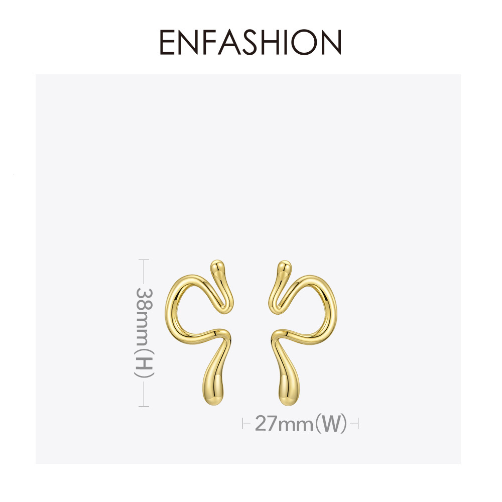 Ear Cuff ENFASHION Punk Curve Ear Cuff Clip On Earrings For Women Gold Color Line Earings Without Piercing Jewelry Oorbellen E191078 230425