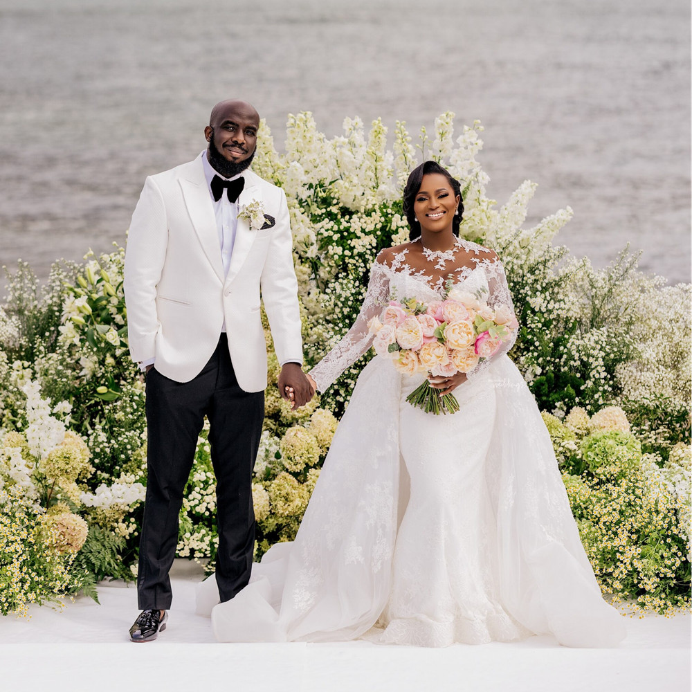 African Arabic Charming Mermaid Wedding Dresses Lace Appliques Crystal Beading Cap Sleeves Chapel Train Formal Bridal Gowns Plus Size