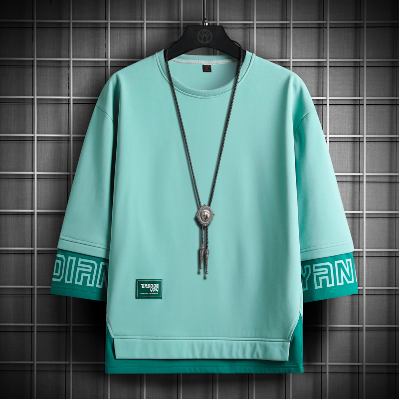 Men's T-Shirts Hip Hop Loose Mens Streetwear T-shirts Casual Patchwork Summer Short Sleeves Black White Tshirt Tees Plus Oversize 5XL 230425