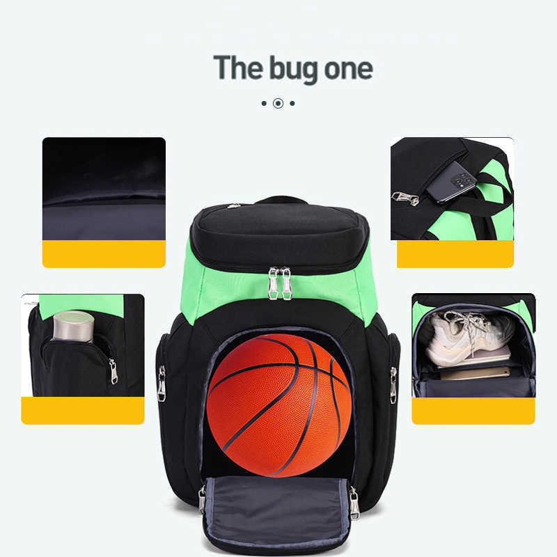 Outdoor Bags Basketball Bag Training Bag Basketball Bag Net Large Capacity Student Bag Multifunctional Training Basketball Backpack 40 J230424