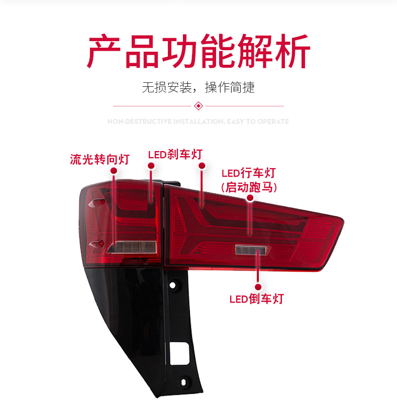 Car Styling LED Taillight for Toyota INNOVA 20 16-up Modified Lamp Sequential Turn Signal Tail light Assembly