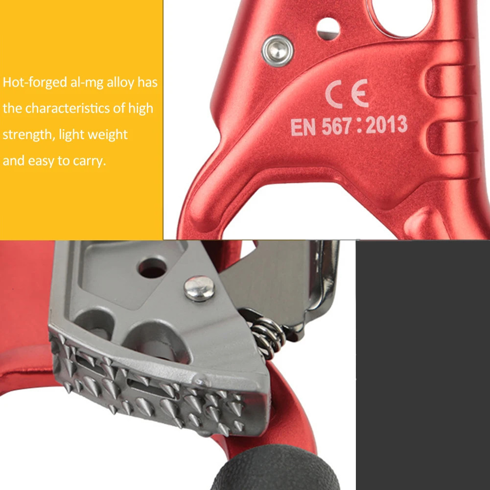 Climbing Ropes Outdoor Mountaineering Rock Climbing Rope Clamp Hand Ascender Rappelling Gear Equipment Rope Clamp for Mountaineering Caving 231124